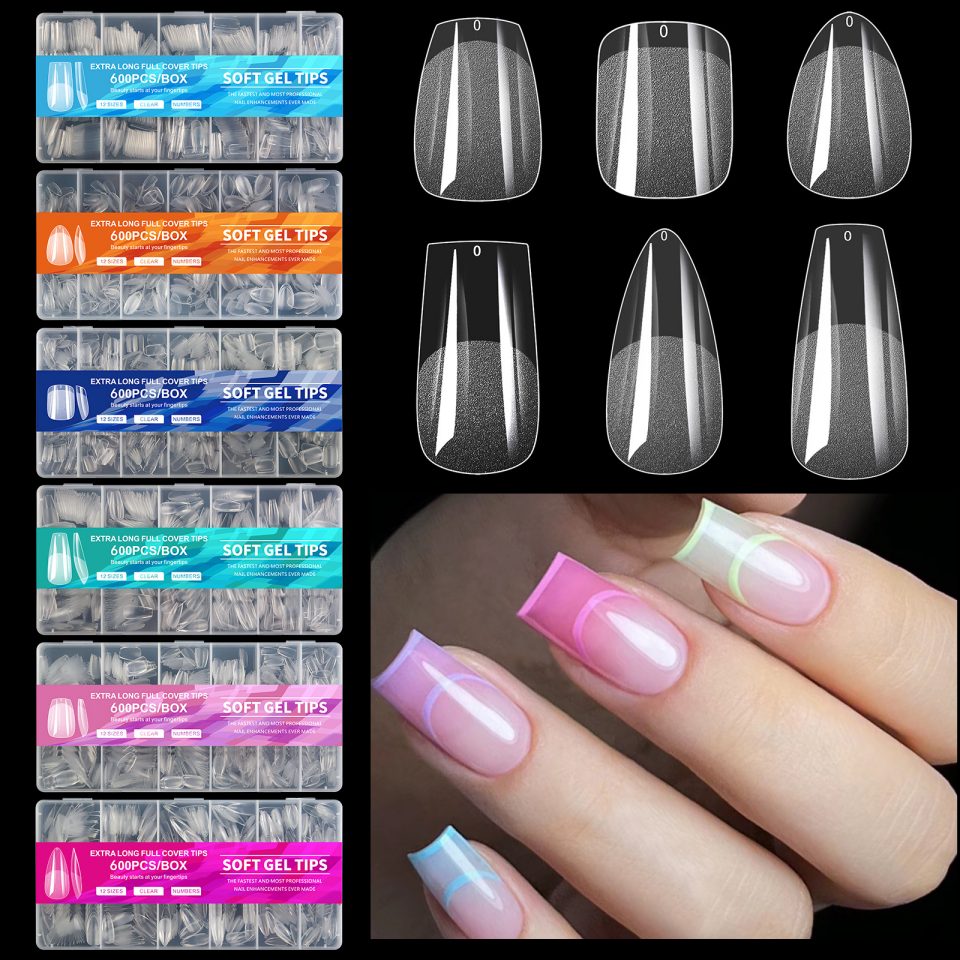 600Pcs Mollis Gel Full Cover Nail Apicibus
