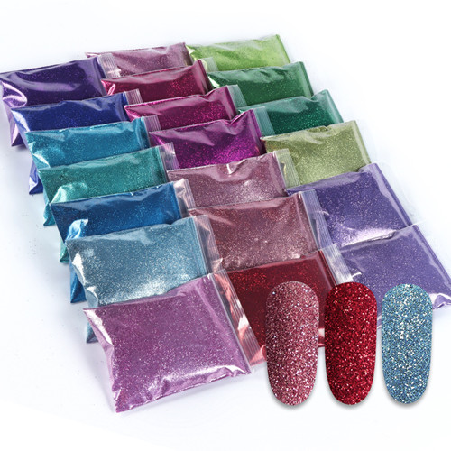 Holographic refulget Pigment Nail Art Pulveres