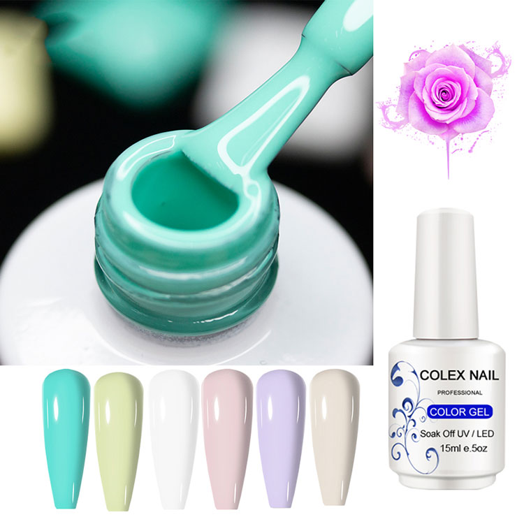Macaron viridi pura color gel Poloniae