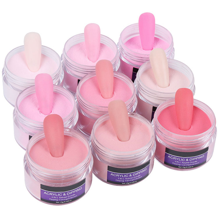 Pink Serena Dipping Nail Acrylic Pulvis