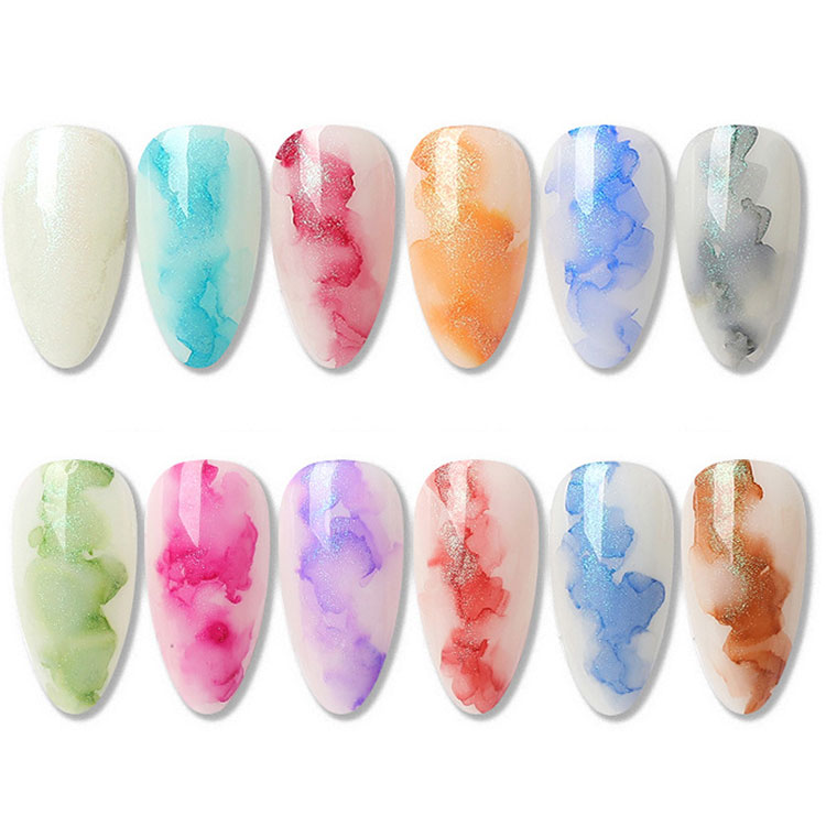 Watercolor effectum florentibus gel